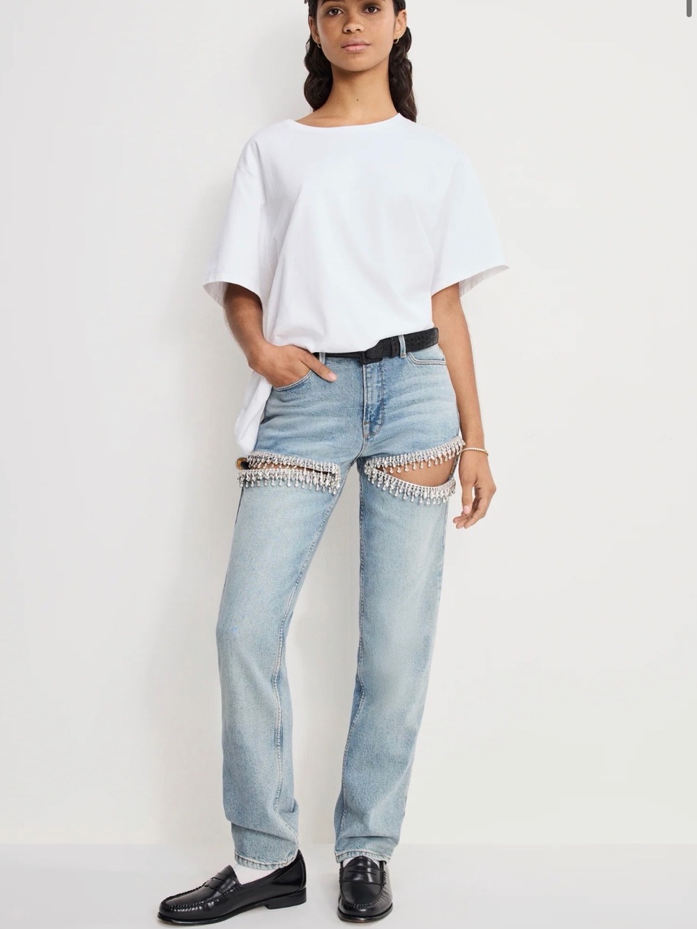 NWT Good American Good Icon Straight Leg Diamond Jeans